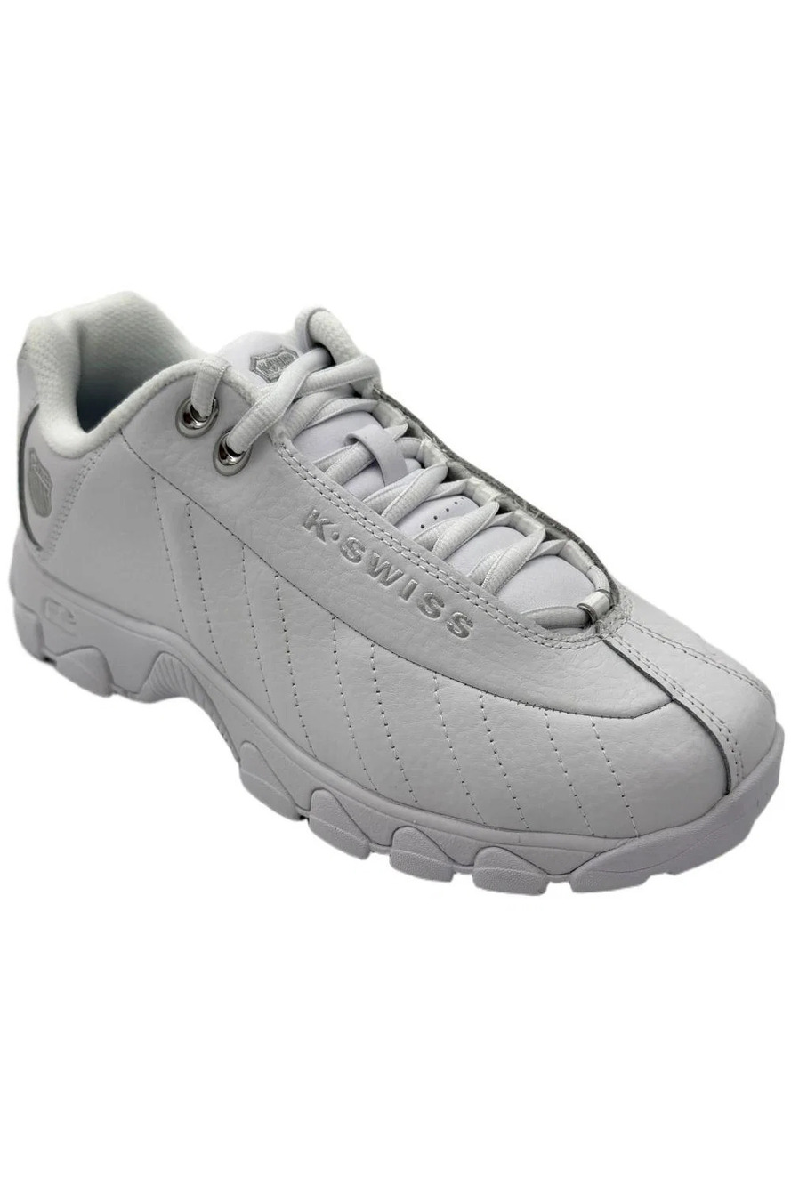 K-Swiss Men's ST329 CMF Sneakers White/Silver/Silver - Wide